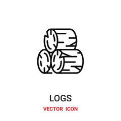 logs icon vector symbol. stomach symbol icon vector for your design. Modern outline icon for your website and mobile app design.