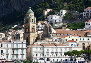 Naklejka premium Italy. Village Amalfi along the coast of Campania