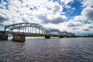 Riga - Eisenbahnbrücke über die Düna