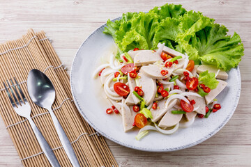 Spicy Vietnamese sausage salad
