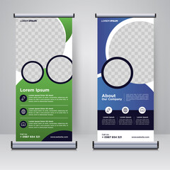 Corporate rollup or X banner design template	