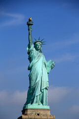 Obraz na płótnie Canvas Die Freiheitsstatue auf Liberty Island. New York, Liberty Island, Statue of Liberty, New York, USA