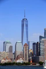 Fototapeta premium Blick auf das One World Trade Center, Manhattan, New York City, New York, USA