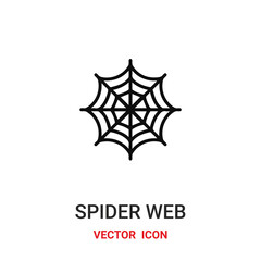 Obraz premium Spider web vector icon. Modern, simple flat vector illustration for website or mobile app.Web symbol, logo illustration. Pixel perfect vector graphics 