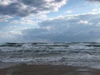 storm over the sea