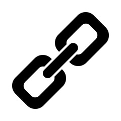 link chain icon, silhouette style