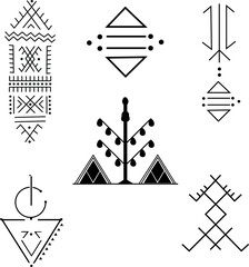 set of Berber Tattoos