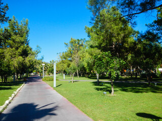 parkway in a nice summers day at hotell in Turkey