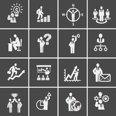 Office workers business Icons goals and growth
