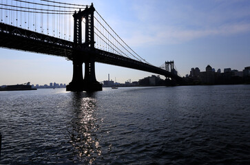 Die Manhattan-Bridge in New York. Manhattan, New York City, New York, USA