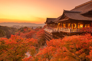 Kyoto, Japan at Kiyomizu-dera Temple in Autumn
