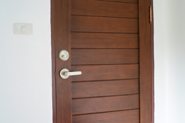 Luxury brown teak wood door modern home
