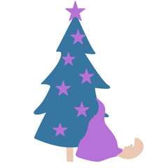 Cute vector gnomes in a Christmas decor, perfect to use on the web or in print