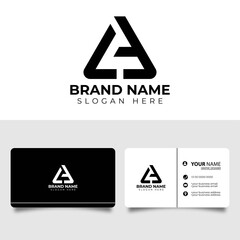 Creative Professional Letter A or LA Logo with business card