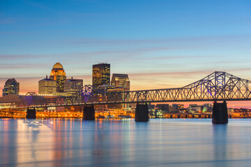 Louisville, Kentucky, USA Skyline - obrazy, fototapety, plakaty