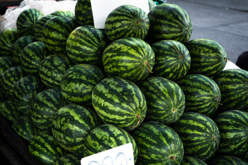 Watermelon for sale in the market