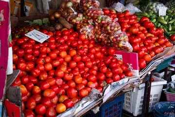 tomatoes in the fresh market Tomatoes for sale in the market
