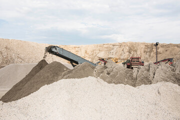 mining of the natural resource sand