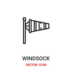 Windsock vector icon. Modern, simple flat vector illustration for website or mobile app.Wind symbol, logo illustration. Pixel perfect vector graphics	