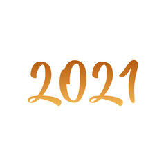 2021 gold gradient style icon vector design