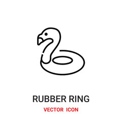 rubber ring icon vector symbol. rubber ring symbol icon vector for your design. Modern outline icon for your website and mobile app design.