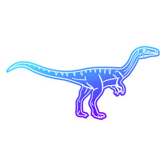 Abrictosaurus Dinosaur Vector illustration, Silhouette Design doodle style. Prehistoric Animal Graphic.