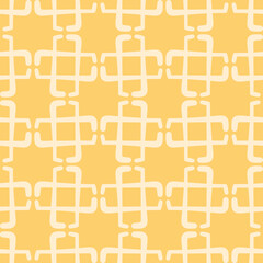 Open crosses vector repeat pattern. Doodle geometric seamless illustration background.