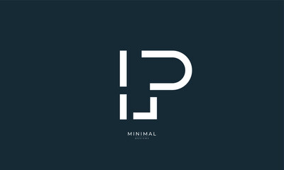 Alphabet letter icon logo LP