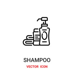 shampoo icon vector symbol. wash hand symbol icon vector for your design. Modern outline icon for your website and mobile app design.