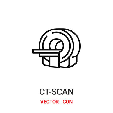 MRI vector icon. Modern, simple flat vector illustration for website or mobile app.Ct-scan symbol, logo illustration. Pixel perfect vector graphics