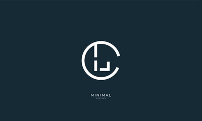 Alphabet letter icon logo LC or LC