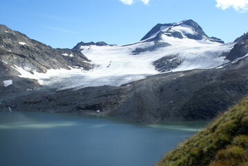 Glacier and Sabbione Lake in Val Formazza (Piedmont, Italy)