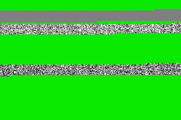 Scrolling of the retro bars of the old television on green screen, vintage television of the 80s, horizontal lines of the VHS videotape, damage, failures, malfunction, damaged tape. Chroma key. Video.
