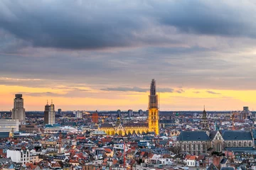 Fotobehang Antwerpen, België Stadsgezicht © SeanPavonePhoto