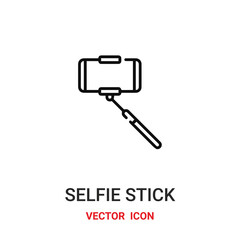 selfie stick icon vector symbol. selfie stick symbol icon vector for your design. Modern outline icon for your website and mobile app design.
