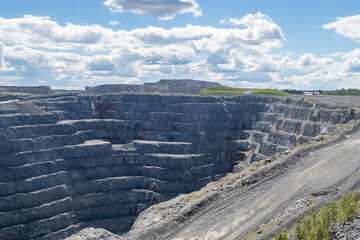 Naklejka premium View of the open pit Canadian Malartic mine, in Quebec