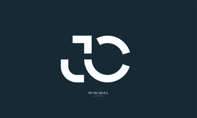 Alphabet letter icon logo JC