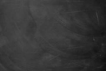 Texture of chalk rubbed out on blackboard or chalkboard background. School education, dark wall backdrop or learning concept.