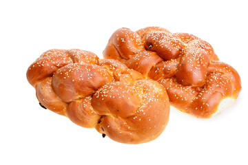 Two shabbat challah with seeds