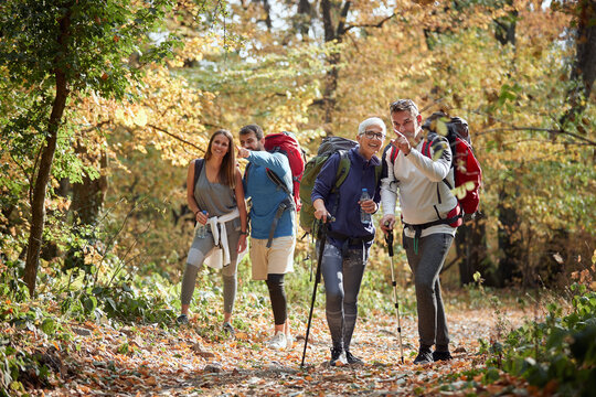 Family Hiking; Quality Family Time Concept