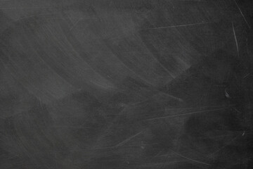 Texture of chalk rubbed out on blackboard or chalkboard background. School education, dark wall...