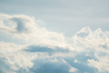 White cloud on blue sky background