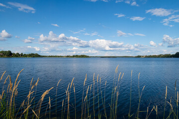 Beautiful view of the lake Osisko in Rouyn-Noranda, Canada