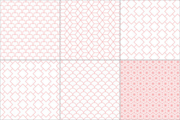 Abstract Geometric Seamless Vector Pattern Background, Line Art Graphic Design