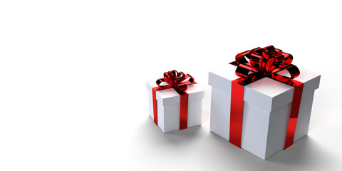 3D rendering illustration of gift box for Christmas