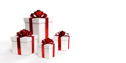 3D rendering illustration of gift box for Christmas