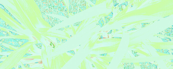 Pastel Plant Banner. Ice Floral Background. Green Woman Design. Bright Trendy Wallpaper. Azure Spring Element. Blue Bright Background. Orange Abstract Graffiti.