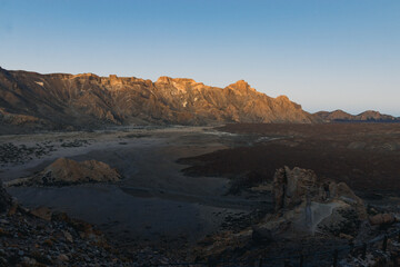 Sunrise in the mountains of El Teide