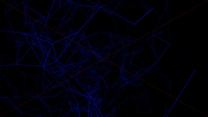 Background with connecting dots and lines. Big data visualization. 3d rendering.