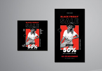 Black Friday Sale Social Media Post Layouts 